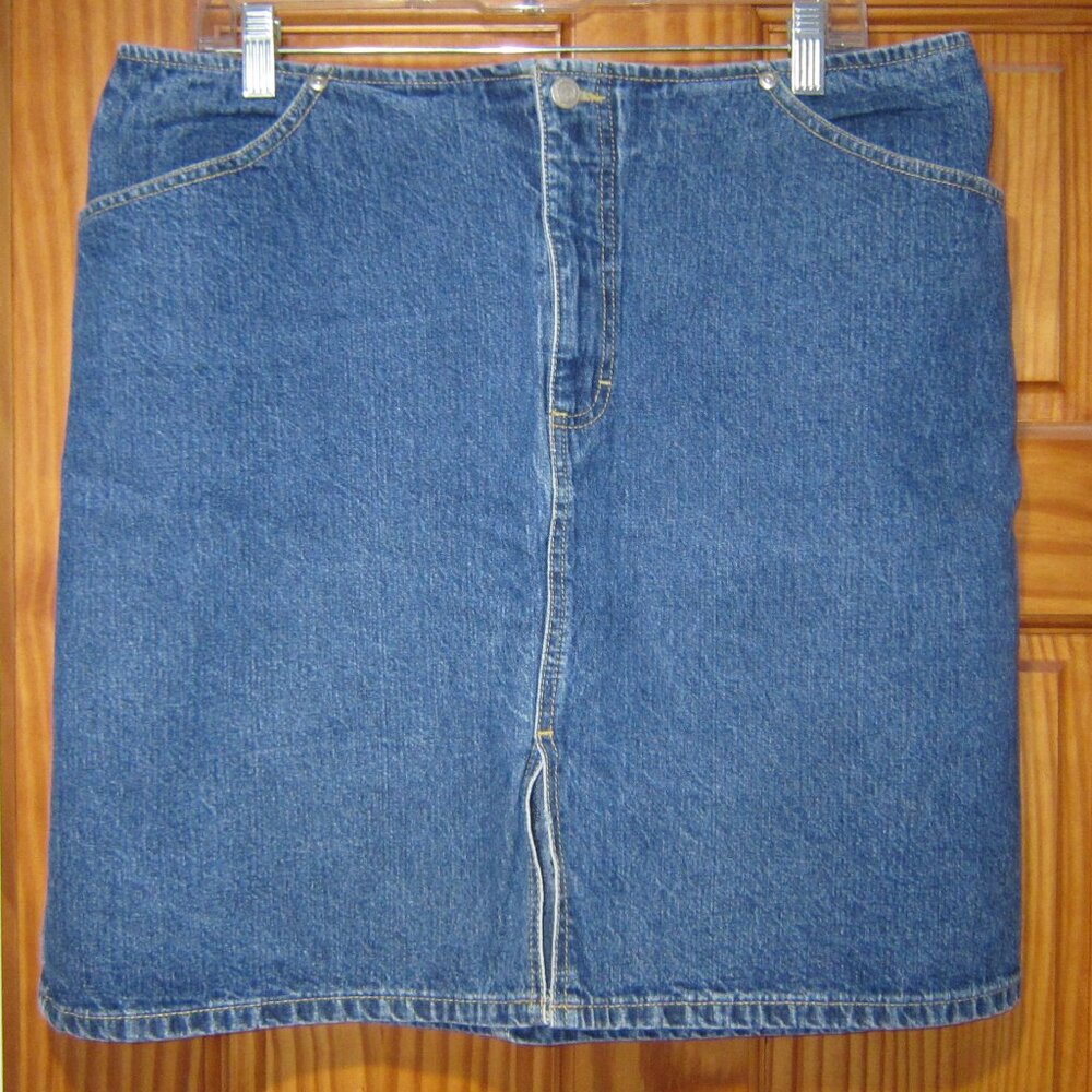 Vintage Western Jalate Jean Skirt Women's 16 A-Line 100% Cotton
